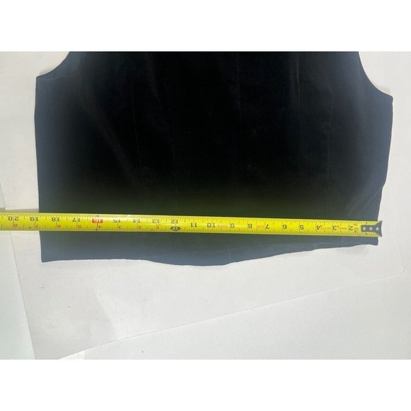 Vintage New Talbots Women's Black Velvet Vest Size 16 Button Made In USA - Picture 8 of 11